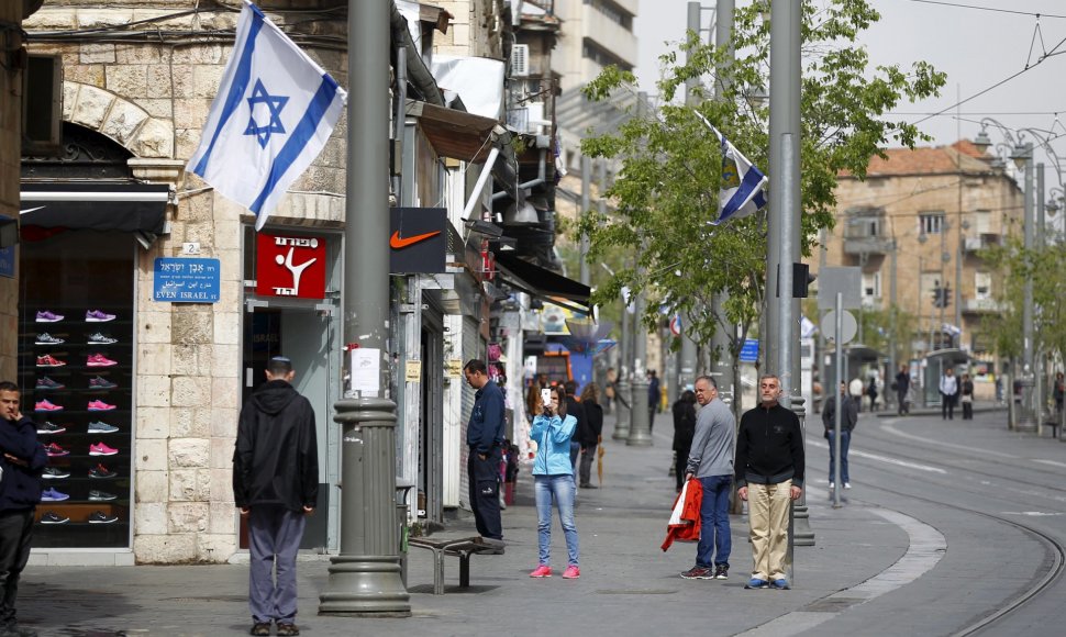 Holokausto aukų pagerbimas Izraelyje.
