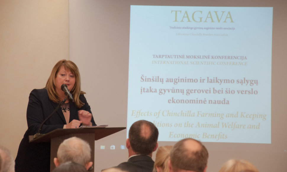 Vilija Blinkevičiūtė / Konferencijos „Šinšilų auginimo ir laikymo sąlygų įtaka gyvūnų gerovei bei šio verslo ekonominė nauda“ akimirkos / M.Joniko nuotr.