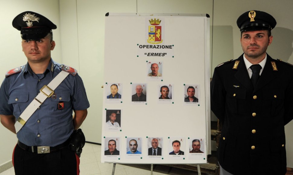 Italijos policija išardė mafijos tinklą