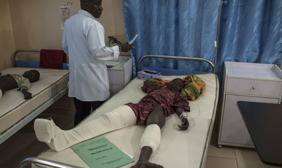 Sužeistieji Nigerijos ligoninėje