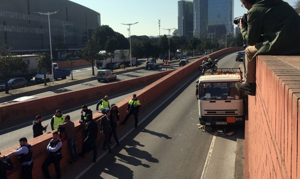 Sunkvežimis, pagrobtas Barselonoje
