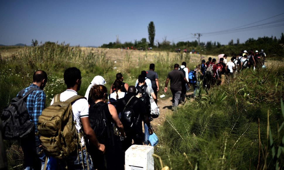 Pabėgėliai patekę į Serbiją iš Makedonijos