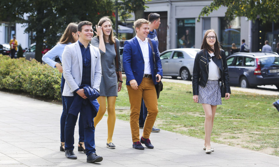 Rugsėjo 1-ąją į sostinę suplūdo moksleiviai ir studentai