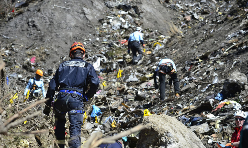 „Germanwings“ katastrofos aukų kūnų paieškos