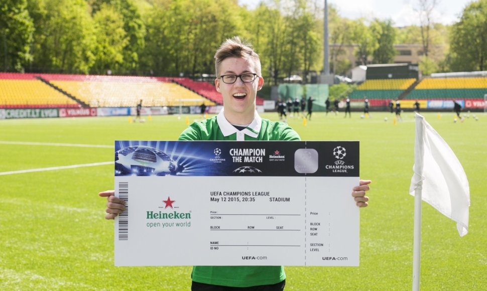 „Heineken“ Čempionų lygos konkurso nugalėtojas Karolis Jankauskas / I.Gelūno nuotr.