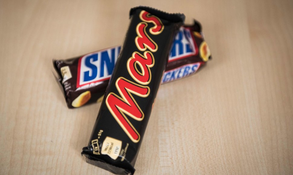 „Mars“ ir „Snickers“ šokoladiniai batonėliai 