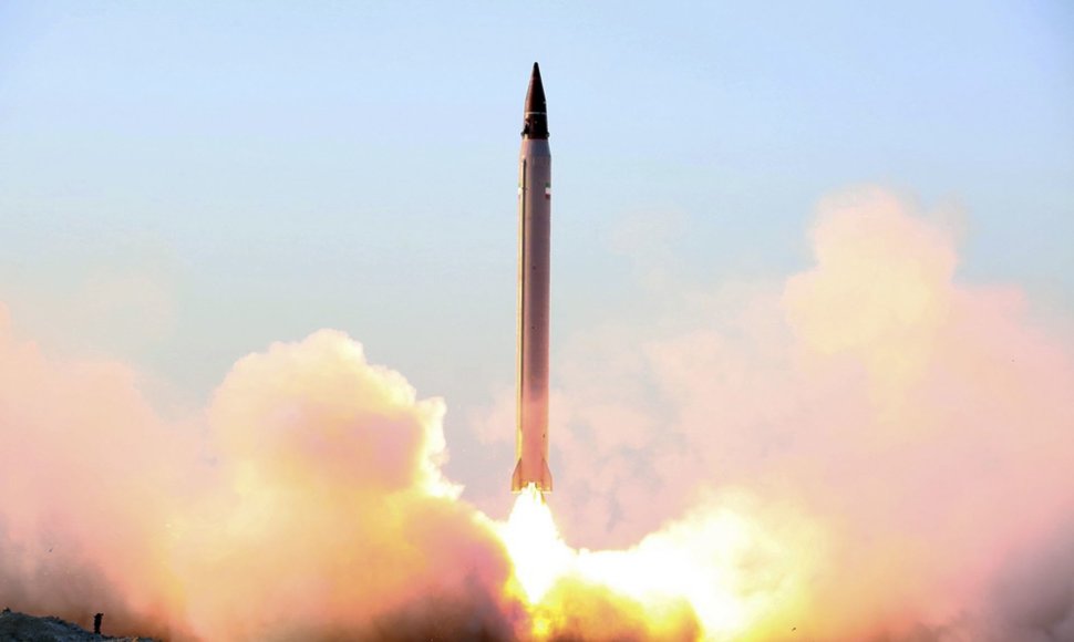 Irano balistinės raketos bandymas