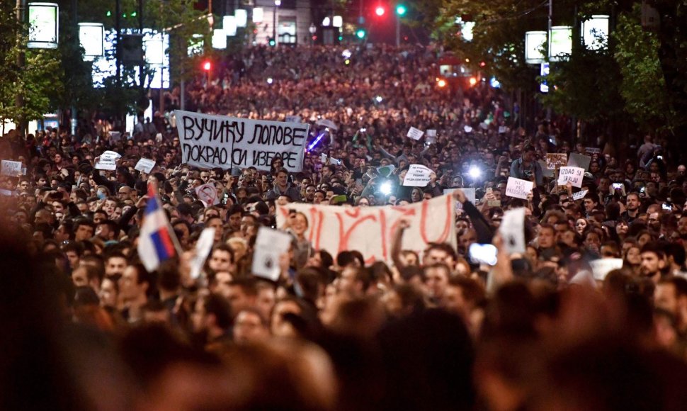 Protestai Serbijoje