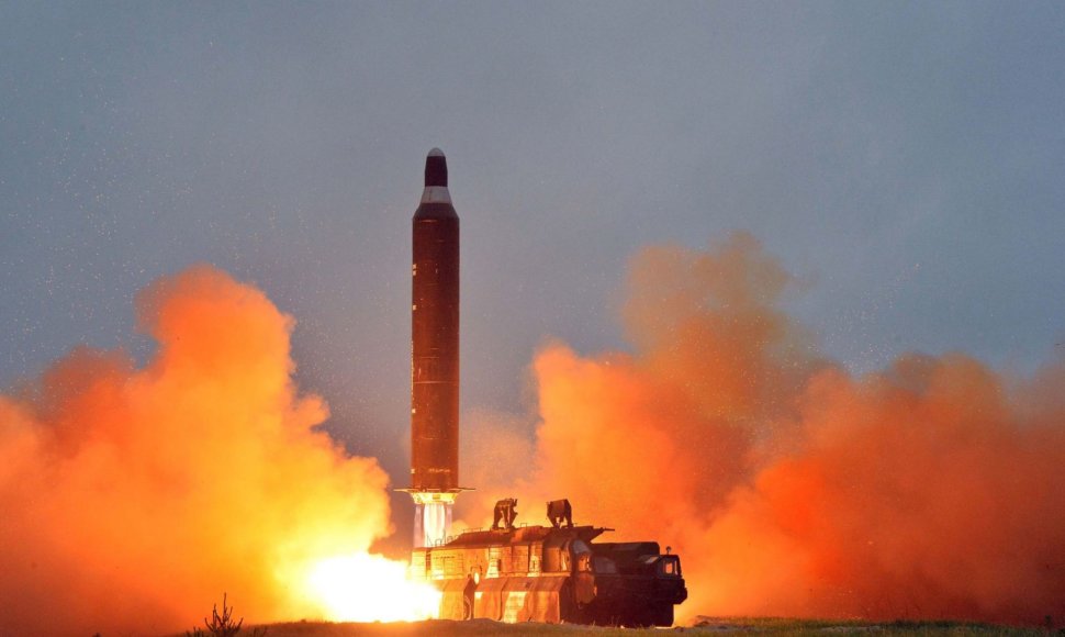 Šiaurės Korėjos balistinės raketos „Musudan“ bandymas