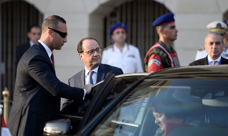 Egipte viešintis Prancūzijos vadovas Hollande'as