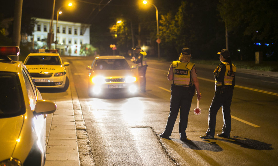 Vilniuje vyko naktinis vairuotojų blaivumo patikrinimas