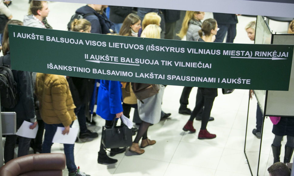 Išankstinis balsavimas Vilniaus miesto savivaldybėje ketvirtadienio vakarą