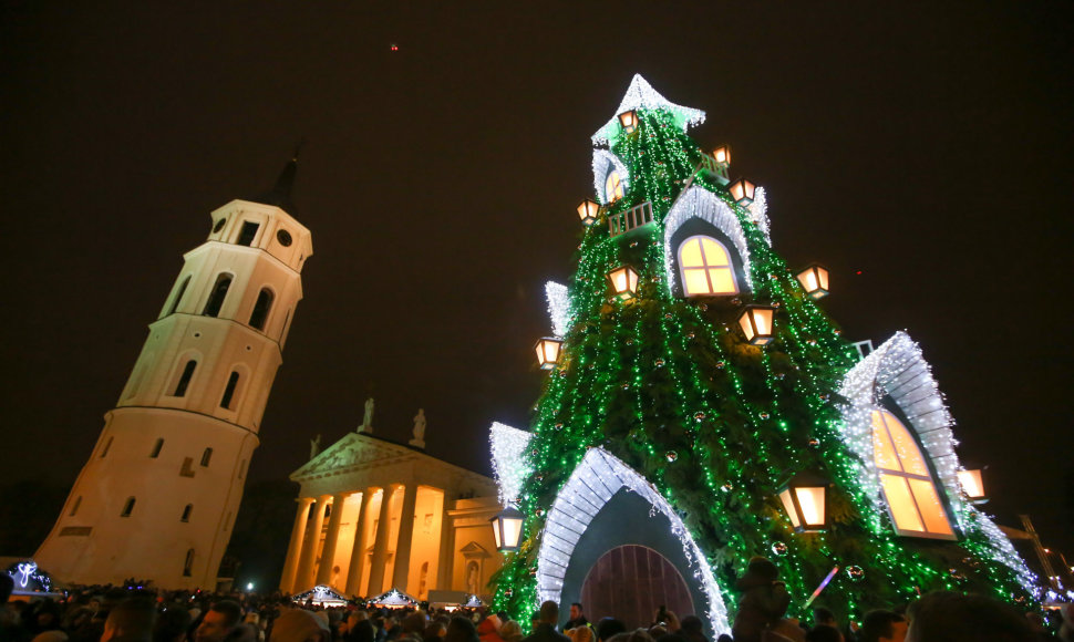 Kalėdų eglės įžiebimas Vilniuje 2015 m.