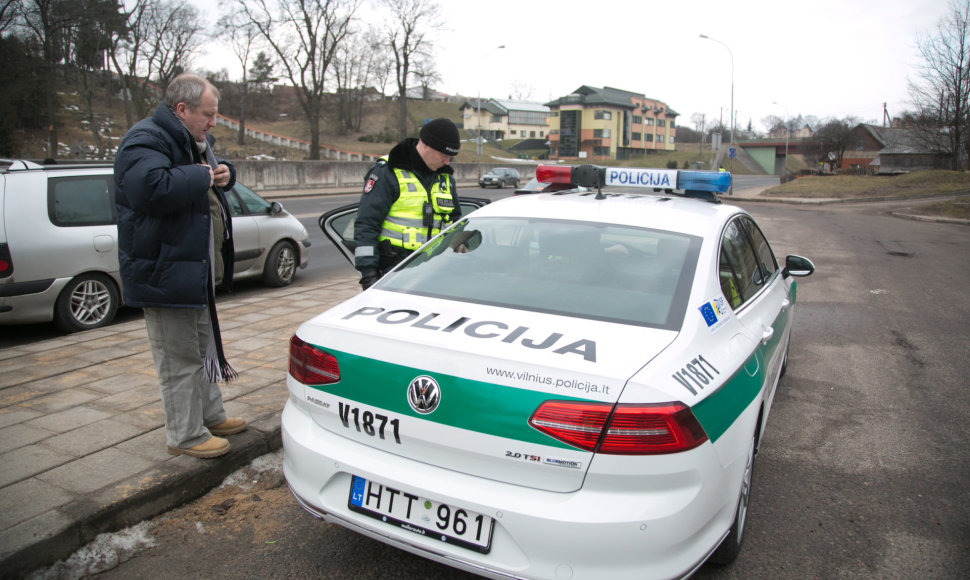 Rytinis kelių policijos reidas Vilniuje