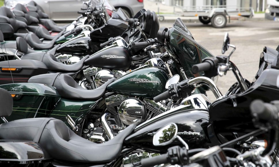 Naujų „Harley-Davidson“ motociklų bandomasis važiavimas