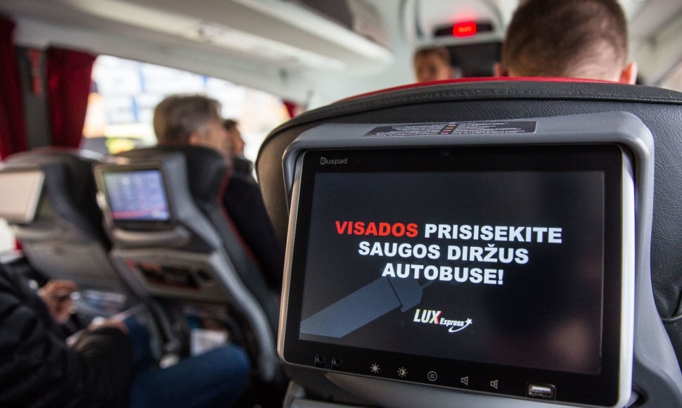 „Lux Express“ atskleidė tyrimo, ar keleiviai segi saugos diržus autobusuose, rezultatus