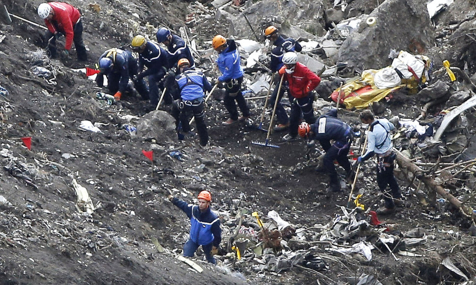 „Germanwings“ katastrofos aukų kūnų paieškos