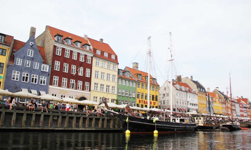 Nyhavn krantinė Kopenhagos centre