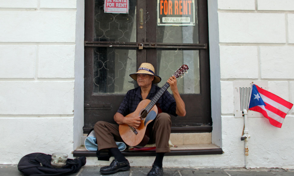 Gatvės muzikantas Puerto Rike