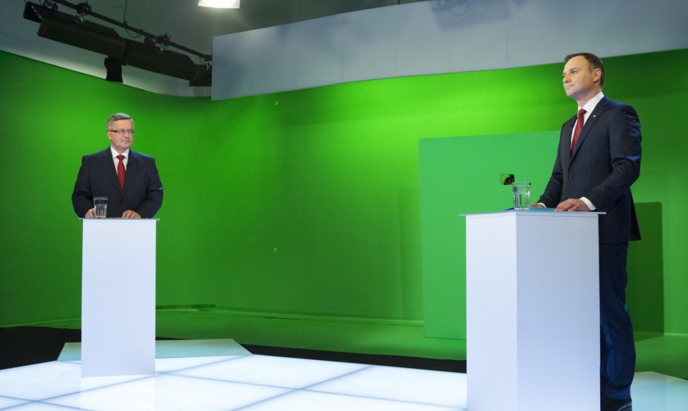 Kandidatų į prezidento postą debatai Lenkijoje.
