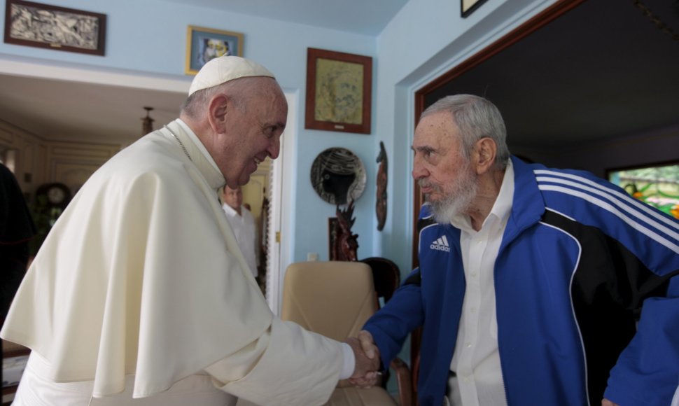 Popiežius Pranciškus susitiko su Fideliu Castro