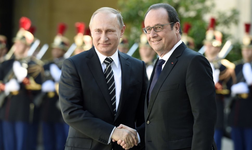 V.Putinas ir F.Hollande'as