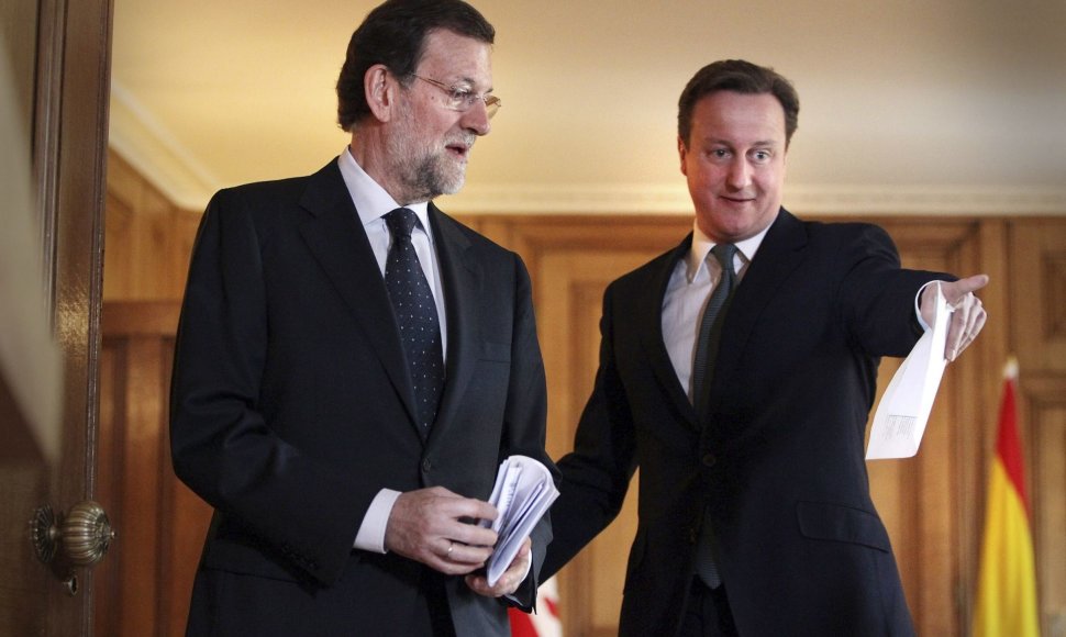 Mariano Rajoy ir Davidas Cameronas