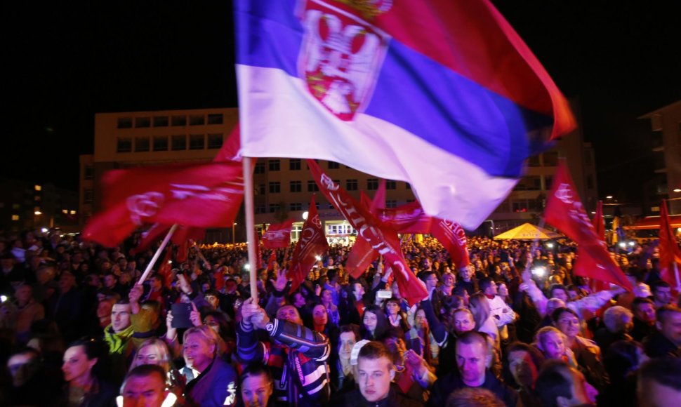 Bosnijos serbai švenčia pergalę referendume