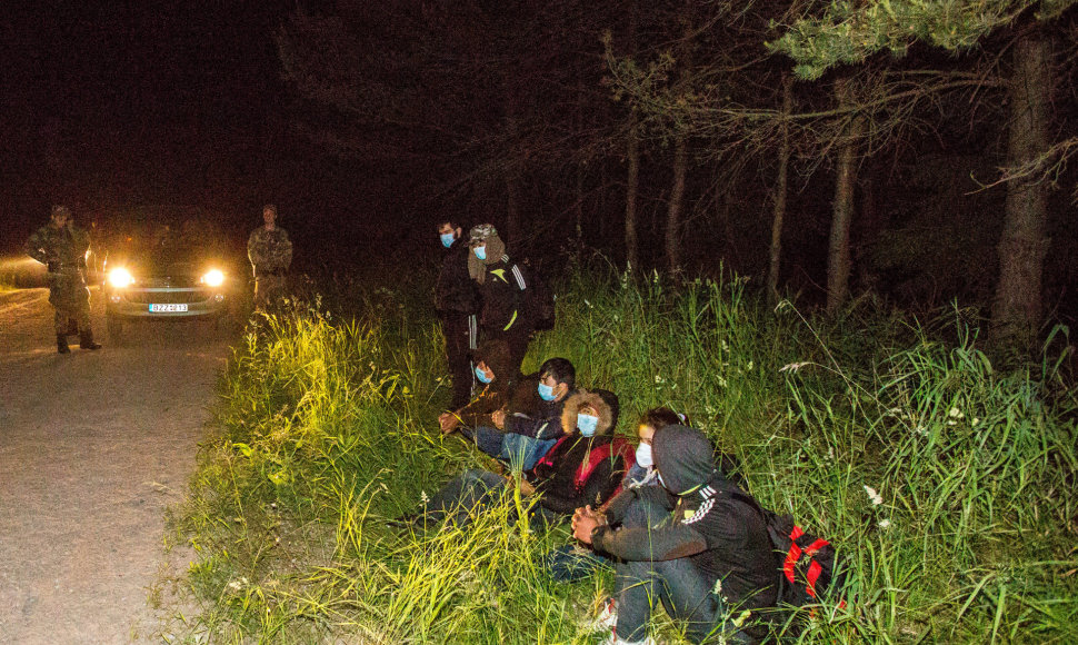 Pasieniečiai Švenčionių rajone sulaikė grupę nelegalų 