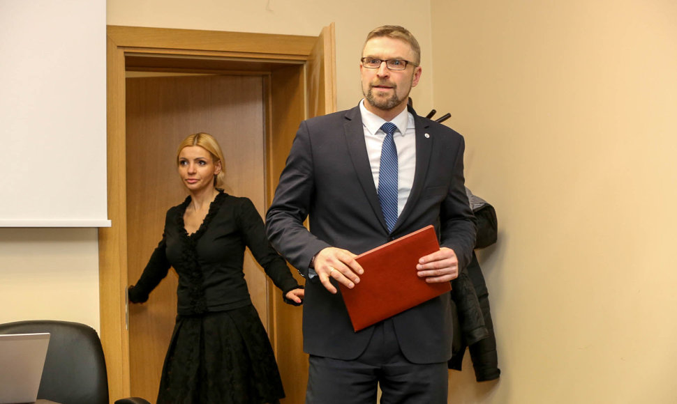 Socialinės apsaugos ir darbo ministras Linas Kukuraitis ir Dalia Milkevičienė