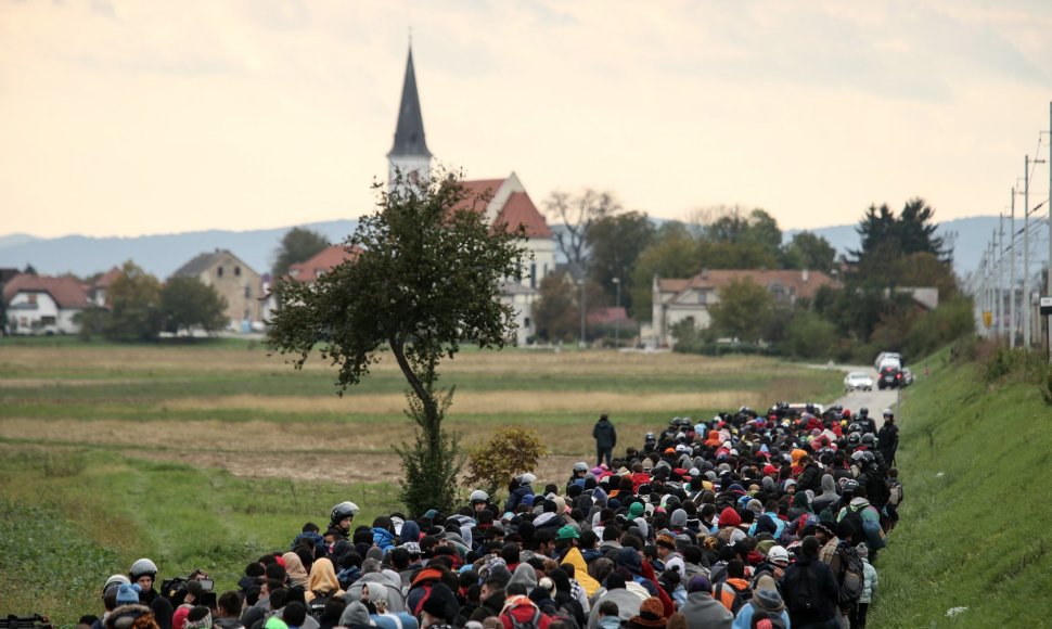 Migrantai Slovėnijoje