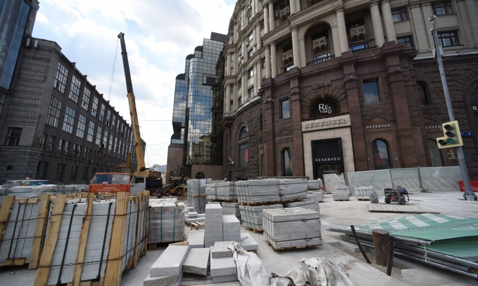 Maskvos centre vyksta rekonstrukcijos darbai