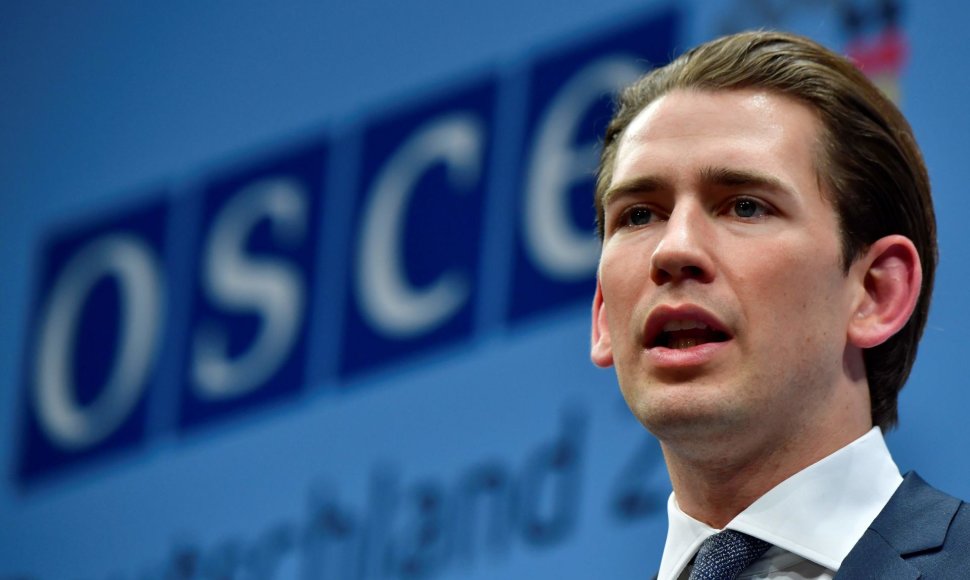 Naujasis ESBO pirmininkas Austrijos užsienio reikalų ministras Sebastianas Kurzas