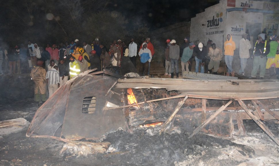 Autocisternos gaisro padariniai Kenijoje