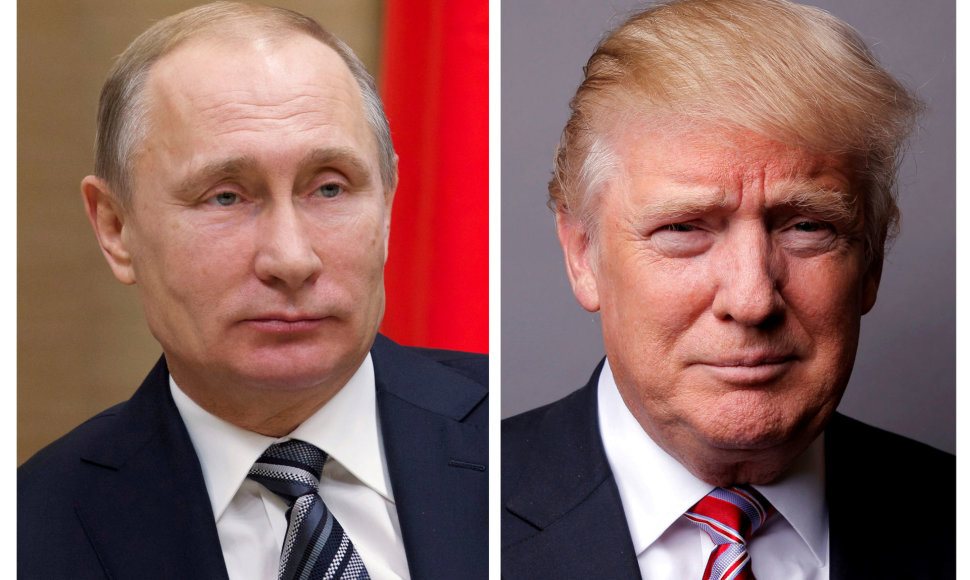 Vladimiras Putinas ir Donaldas Trumpas.