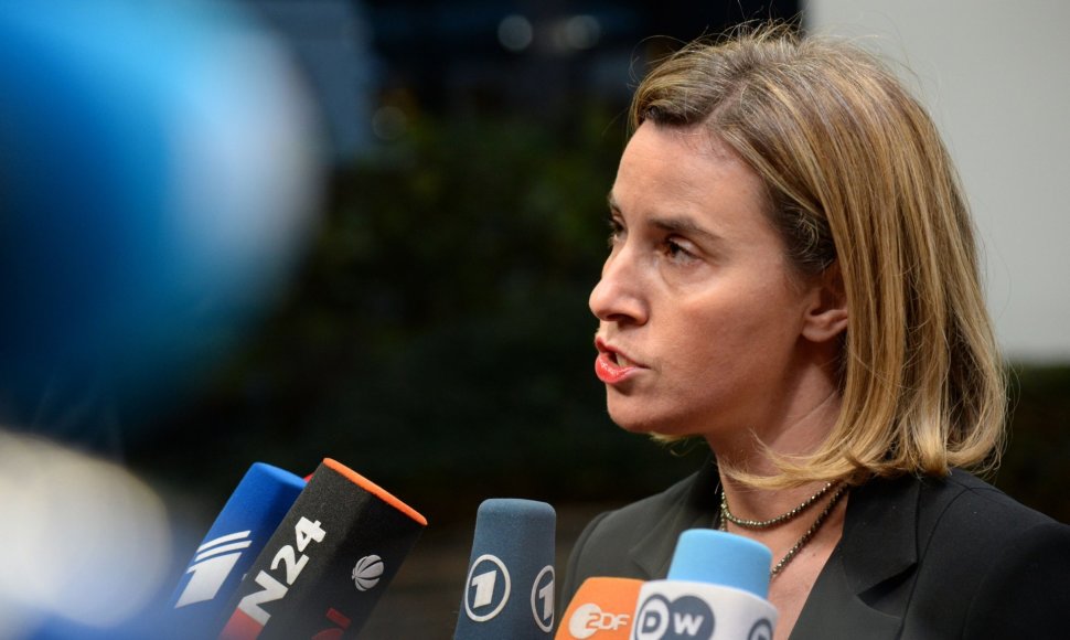 ES užsienio politikos vadovė Federica Mogherini.