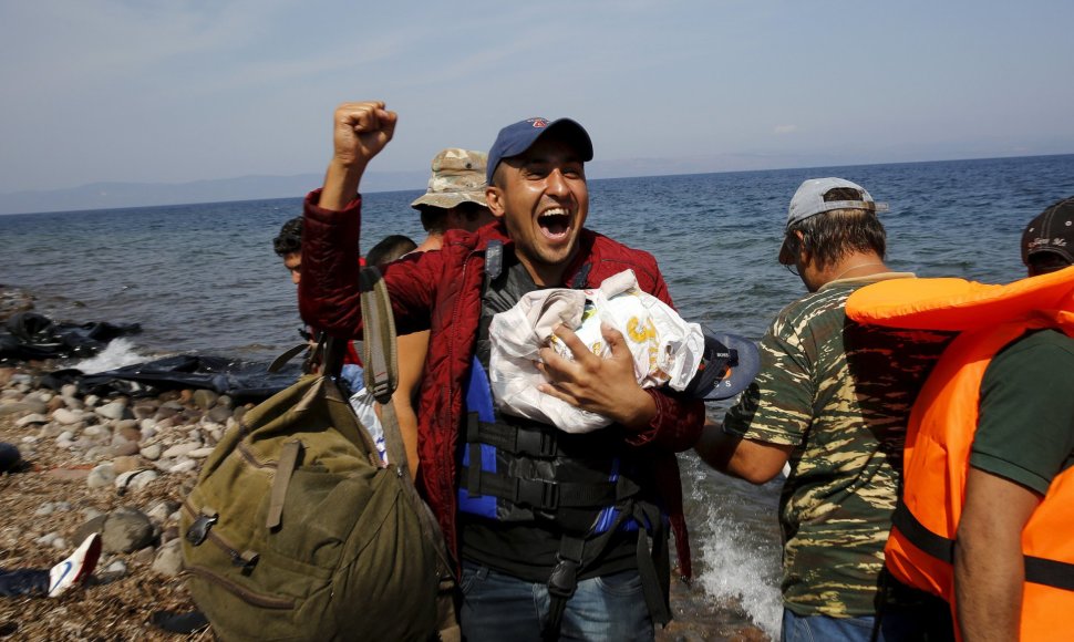 Migrantai pasiekę Graikijos salas