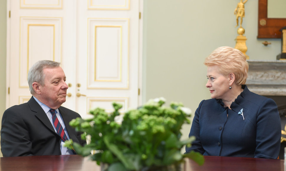 Prezidentė Dalia Grybauskaitė susitinka su JAV Senatoriumi Ričardu Durbinu