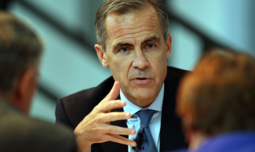  Anglijos banko vadovas Markas Carney 