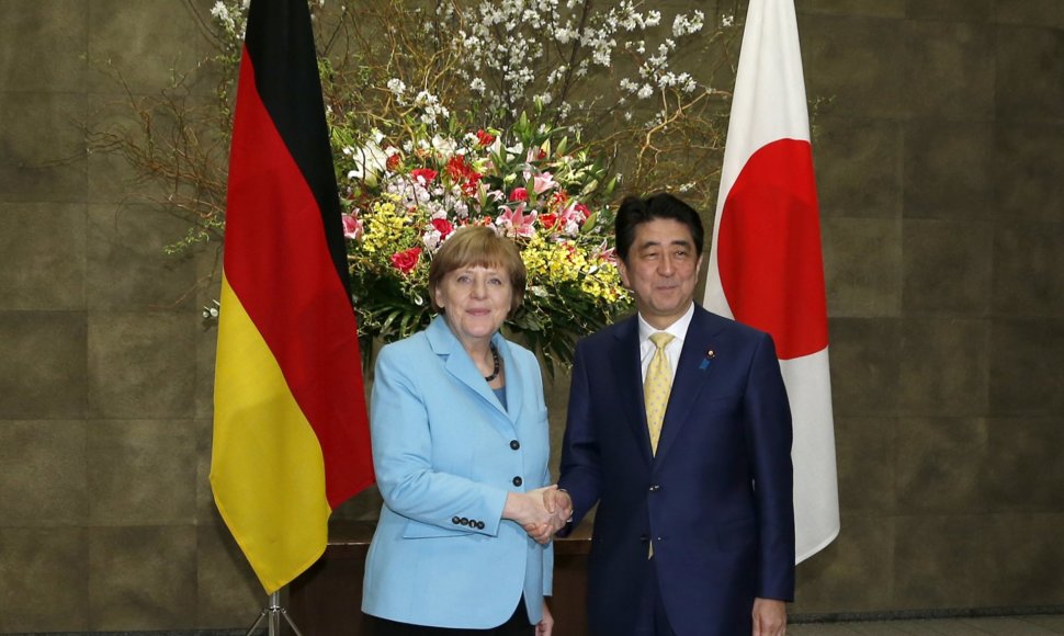 Vokietijos kanclerė vizito Japonijoje metu.