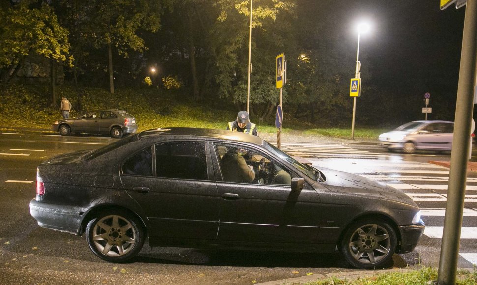 Naktinis Vilniaus kelių policijos reidas