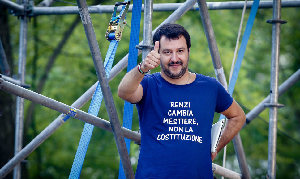 „Šiaurės partijos“ lyderis Matteo Salvinis