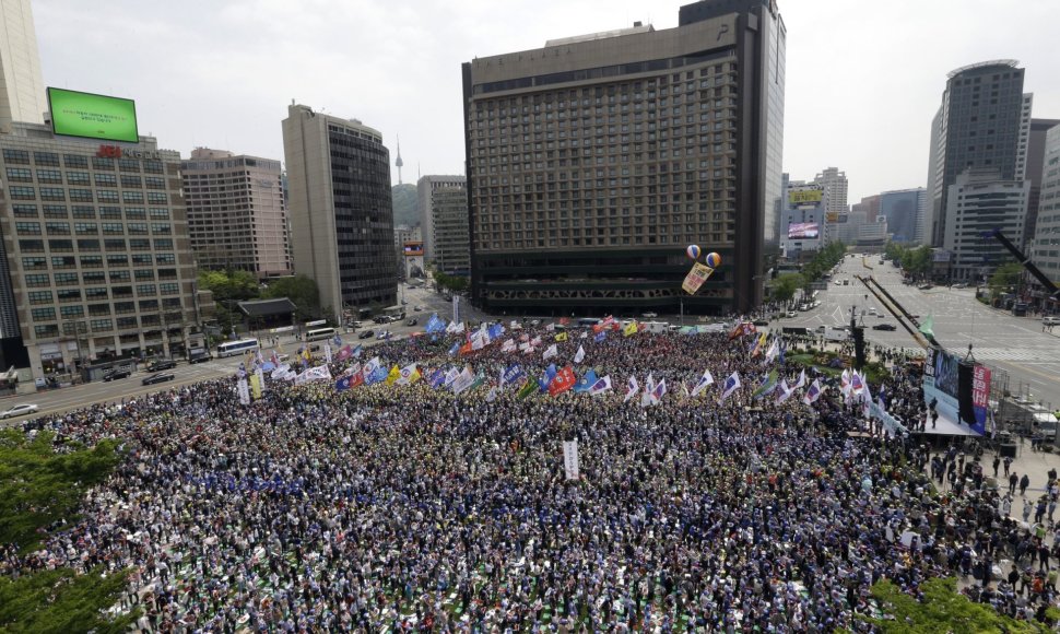 Protestai Pietų Korėjoje