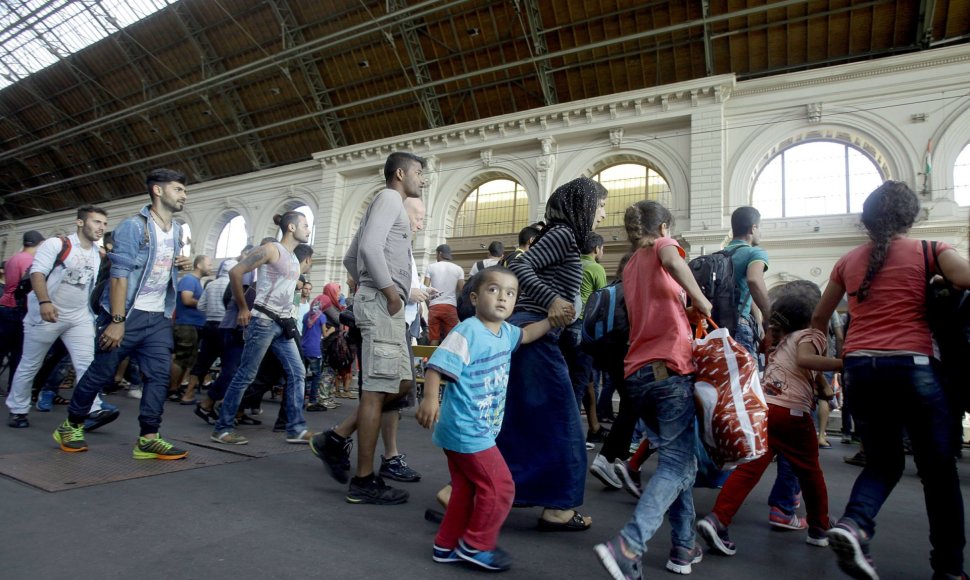 Pabėgėliai traukinių stotyje