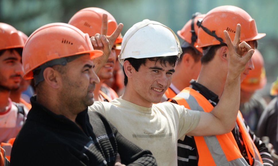 Iš Vidurio Azijos atvykę darbininkai Jekaterinburge