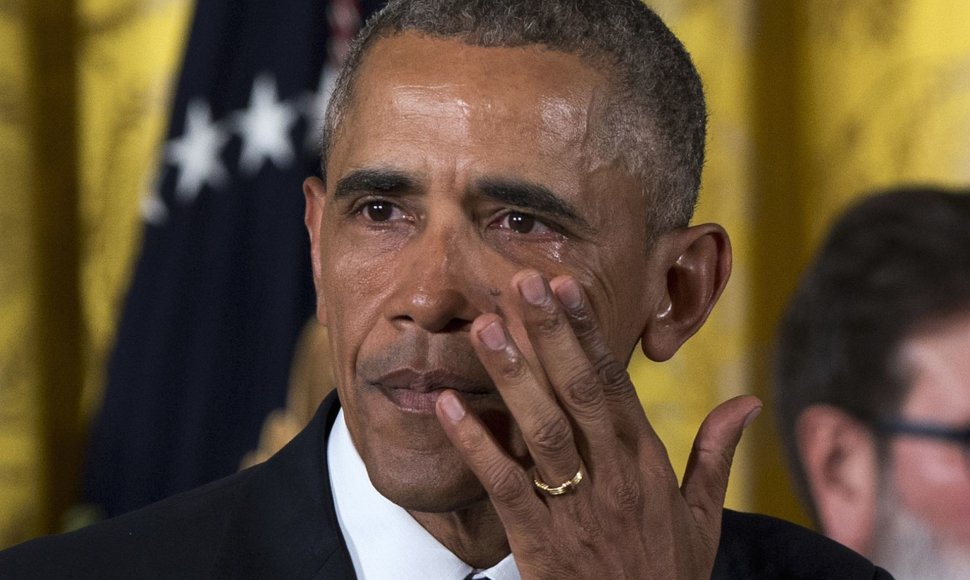 JAV prezidentas Barackas Obama kalba apie šaudynių šalyje prevenciją