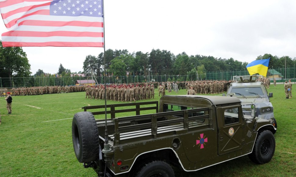 Amerikiečių ir ukrainiečių karių pratybos