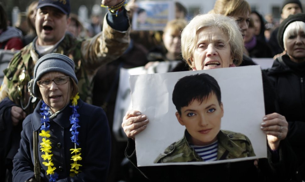 Protestas prieš Nadijos Savčenko kalinimą