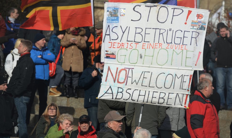 Protestas prieš pabėgėlius Drezdene