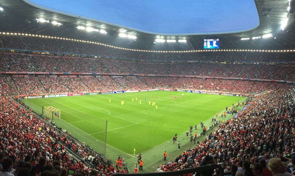  Čempionų lygos pusfinalio varžybos / „Allianz“ arena Miunchene / R.Musteikio nuotr.